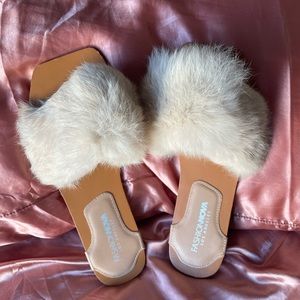 Fluffy sandals